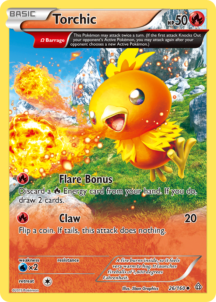 Torchic (26/160) - Primal Clash Pokémon Card