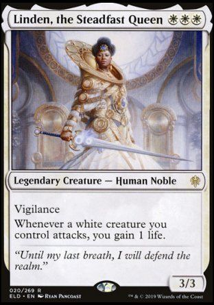 Linden, the Steadfast Queen (Throne of Eldraine) Trading Card