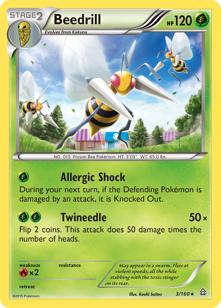 Beedrill (3/160) - Primal Clash Pokémon Card