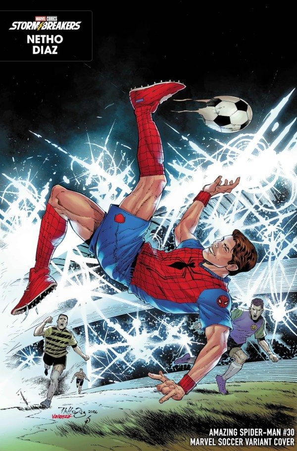 Amazing Spider-Man #30 (Netho Diaz Marvel Soccer Variant) Comic