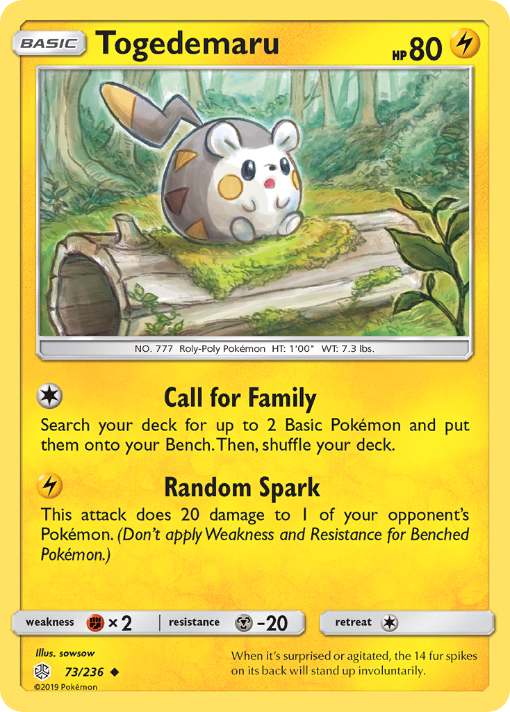 Togedemaru (73/236) - Cosmic Eclipse Pokémon Card