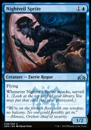 Nightveil Sprite (Guilds of Ravnica) Trading Card