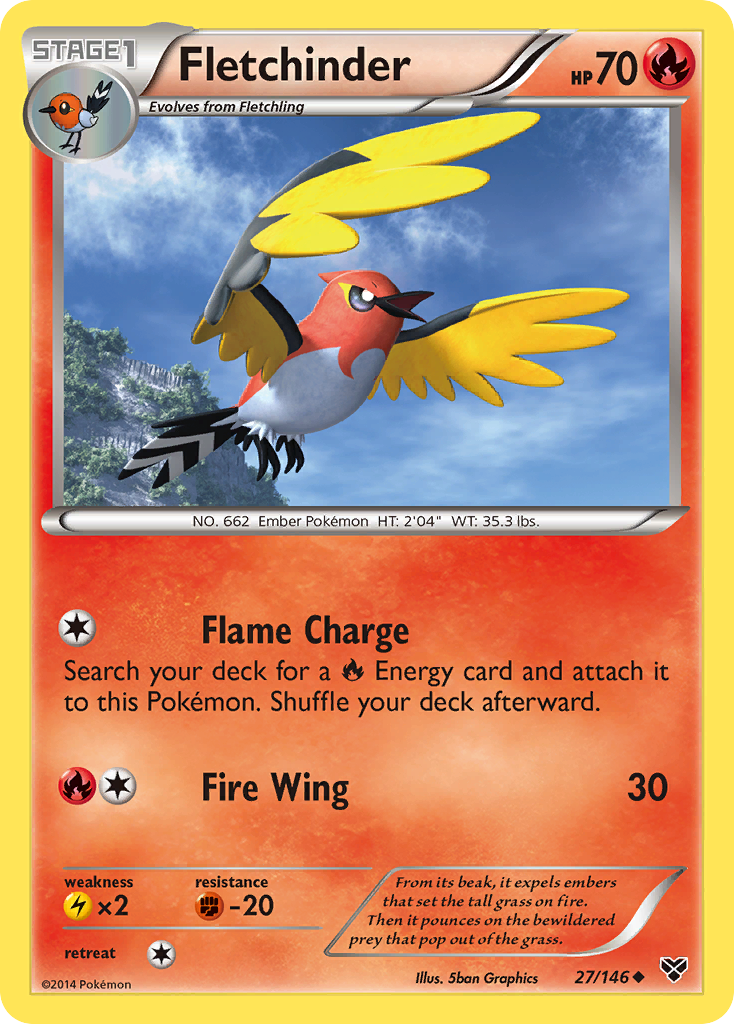 Fletchinder (27/146) - XY Pokémon Card