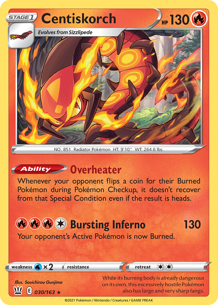 Centiskorch (30/163) - Battle Styles Pokémon Card