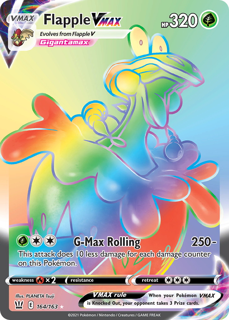 Flapple VMAX (164/163) - Battle Styles Pokémon Card