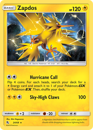 Zapdos (24/68) - Hidden Fates