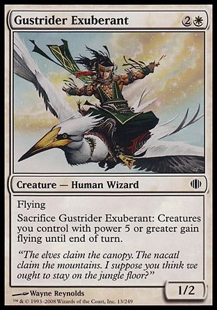 Gustrider Exuberant (Shards of Alara) Trading Card