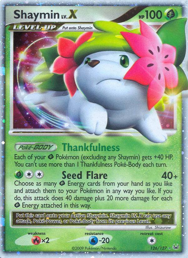 Shaymin LV.X (126/127) - Platinum Pokémon Card