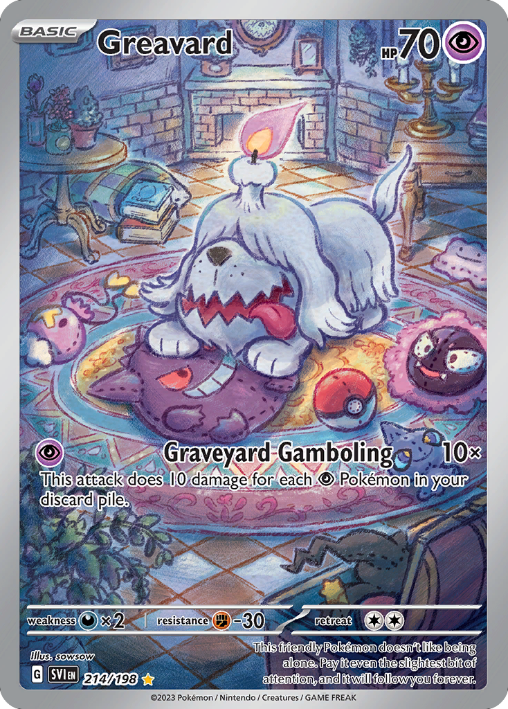 Greavard (214/198) - Scarlet & Violet Pokémon Card