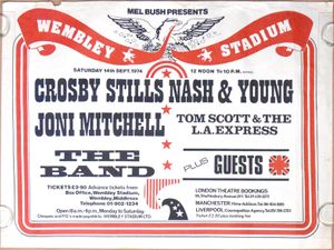 Crosby Stills Nash & Young / Joni Mitchell at Wembley Stadium 1974