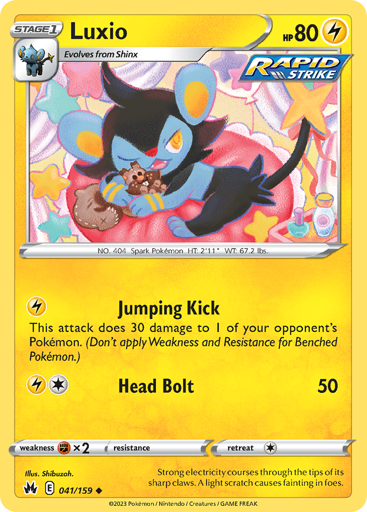 Luxio (41/159) - Crown Zenith Pokémon Card