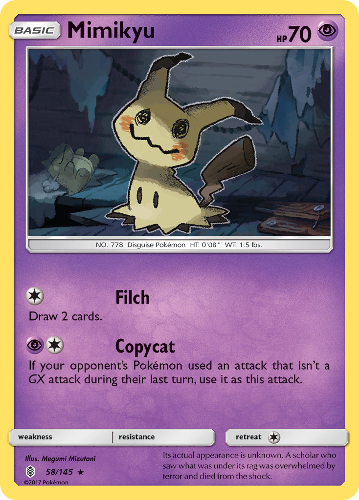 Mimikyu (58/145) - Guardians Rising Pokémon Card