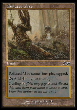 Polluted Mire (Urza's Saga) Trading Card