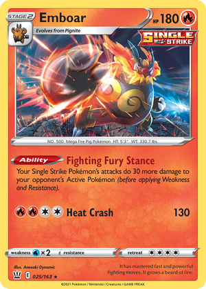 Emboar (25/163) - Battle Styles (Reverse Holo)