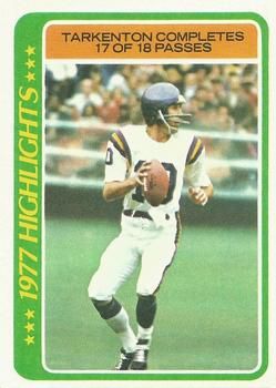 Fran Tarkenton 1978 Topps #5 Sports Card