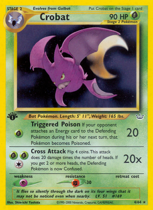 Crobat (4/64) - Neo Revelation Pokémon Card