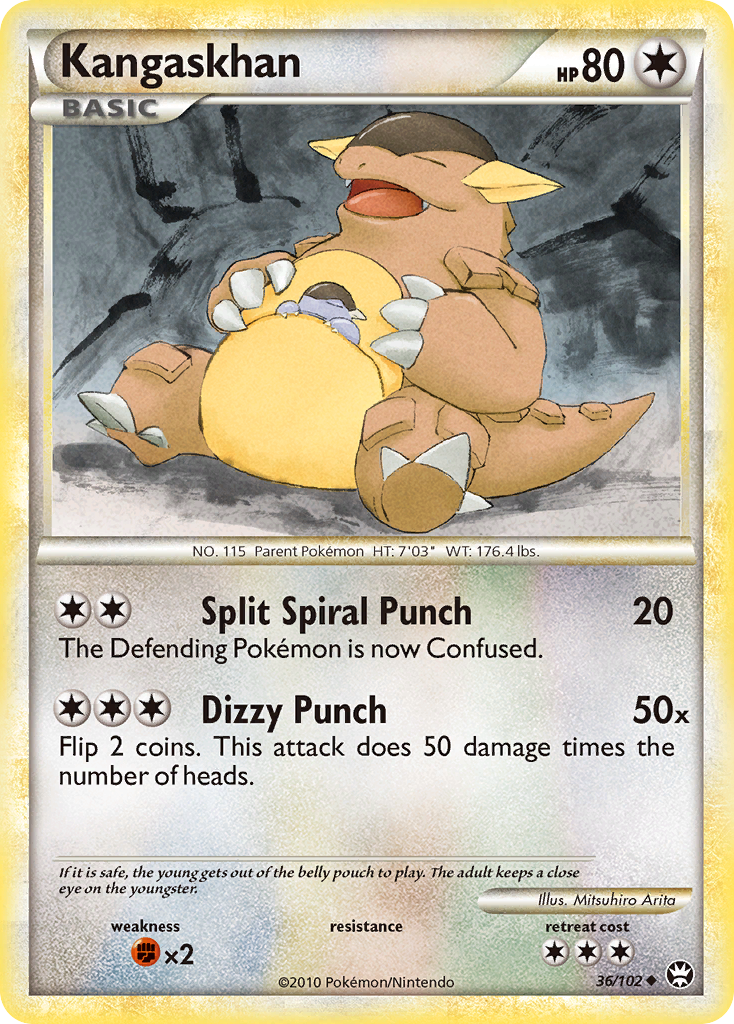 Kangaskhan (36/102) - HS—Triumphant Pokémon Card