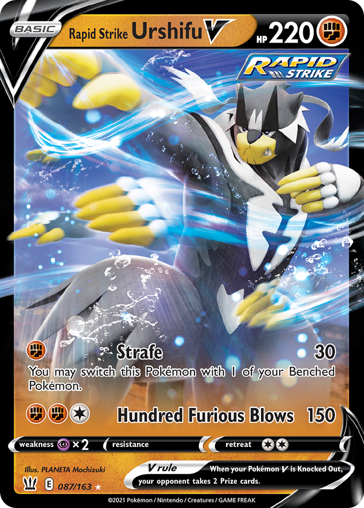 Rapid Strike Urshifu V (87/163) - Battle Styles Pokémon Card