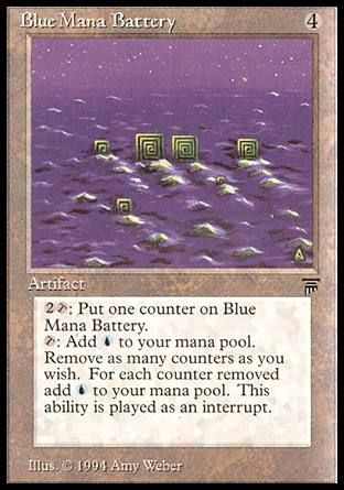 Blue Mana Battery (Legends) Trading Card