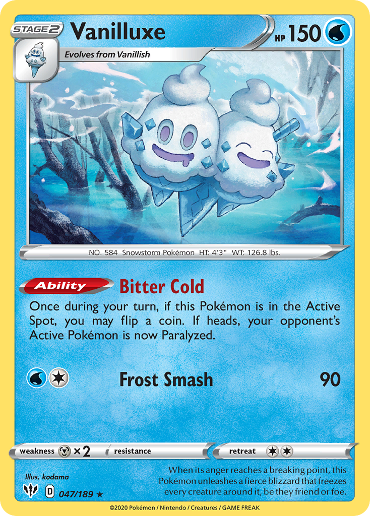 Vanilluxe (47/189) - Darkness Ablaze Pokémon Card