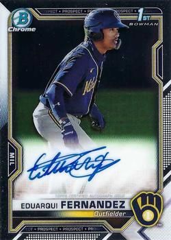 Eduarqui Fernandez 2021 Bowman Chrome - Prospect Autographs Baseball #CPA-EF Sports Card