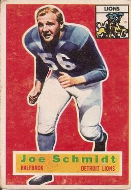 Joe Schmidt 1956 Topps #44 Sports Card
