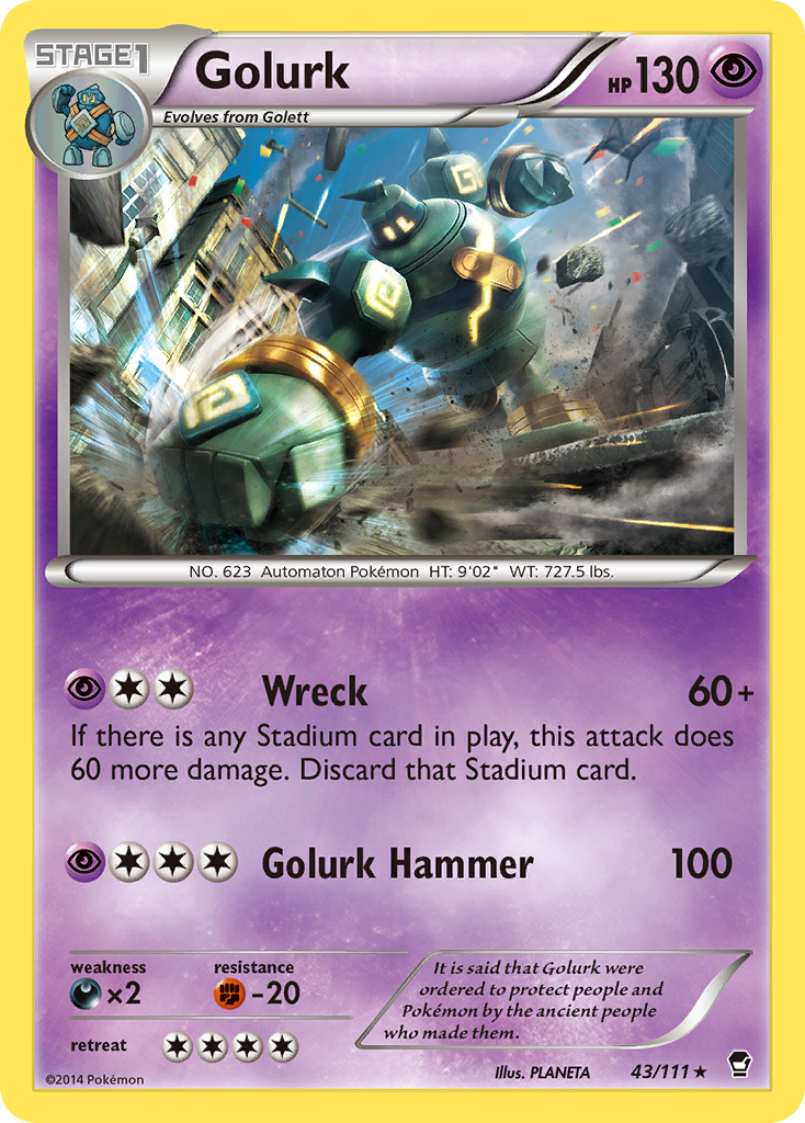 Golurk (43/111) - Furious Fists Pokémon Card