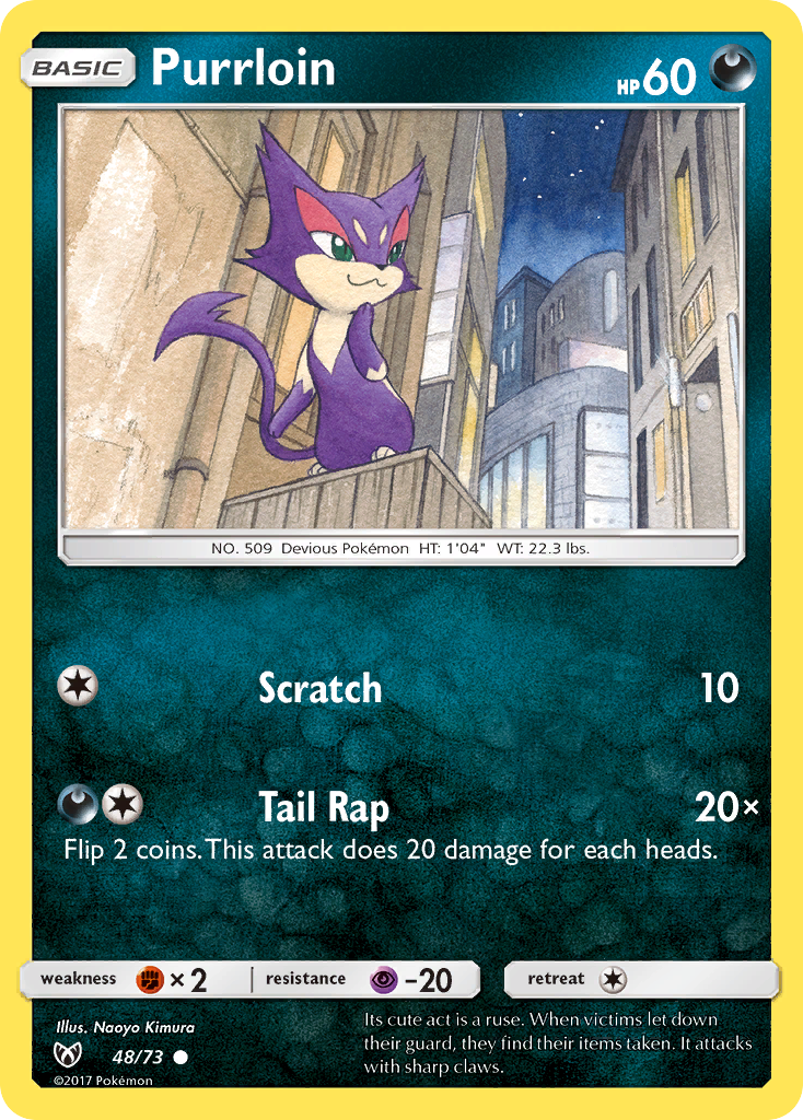 Purrloin (48/73) - Shining Legends Pokémon Card