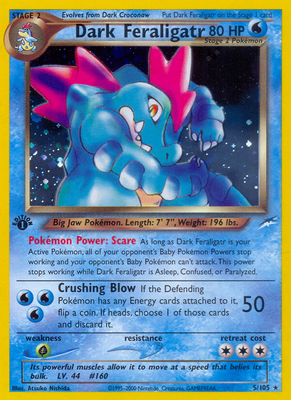 Dark Feraligatr (5/105) - Neo Destiny Pokémon Card