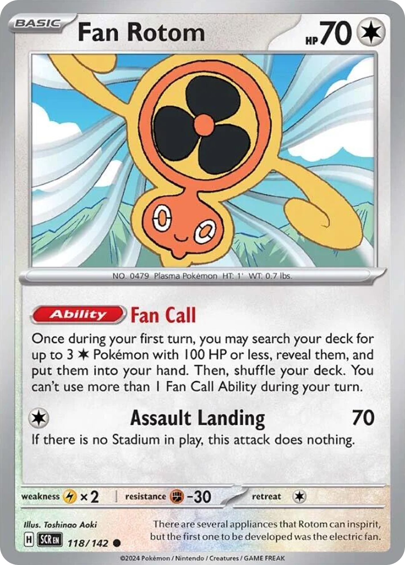 Fan Rotom (118/142) - Stellar Crown Pokémon Card