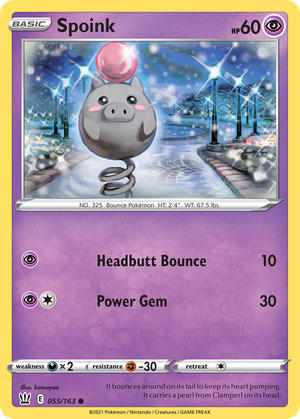 Spoink (55/163) - Battle Styles Value - GoCollect