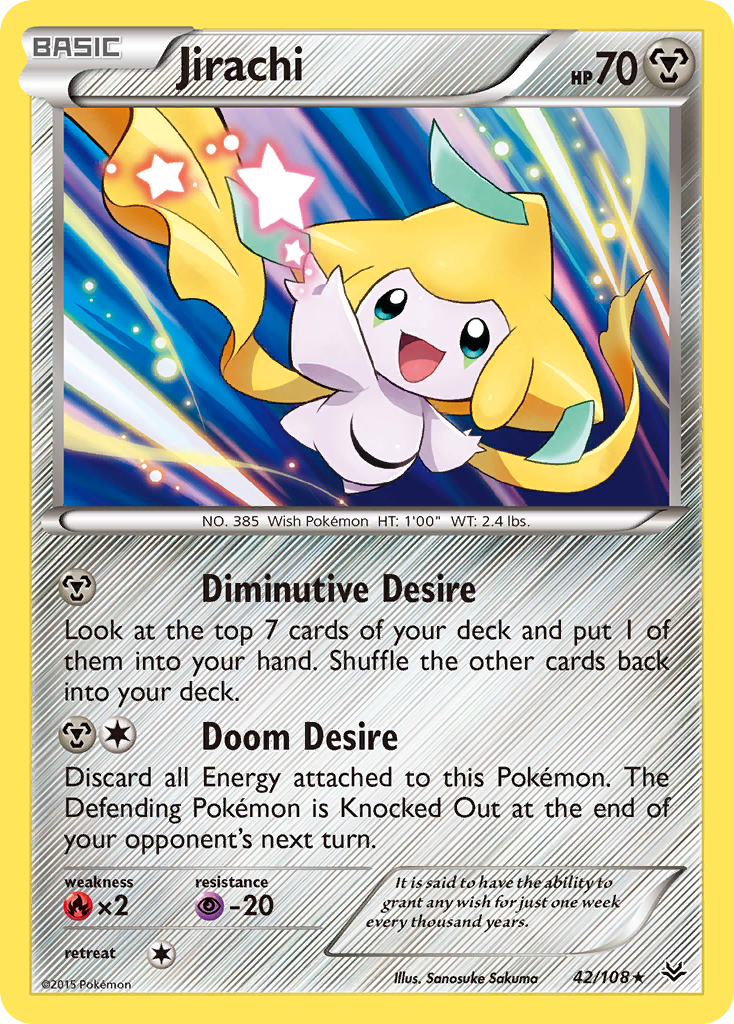 Jirachi (42/108) - Roaring Skies Pokémon Card