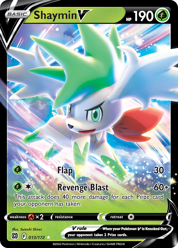 Shaymin V (13/172) - Brilliant Stars Pokémon Card