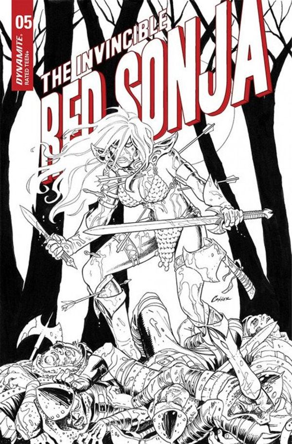 The Invincible Red Sonja #5 (Cover G 15 Copy Cover Conner B&W)