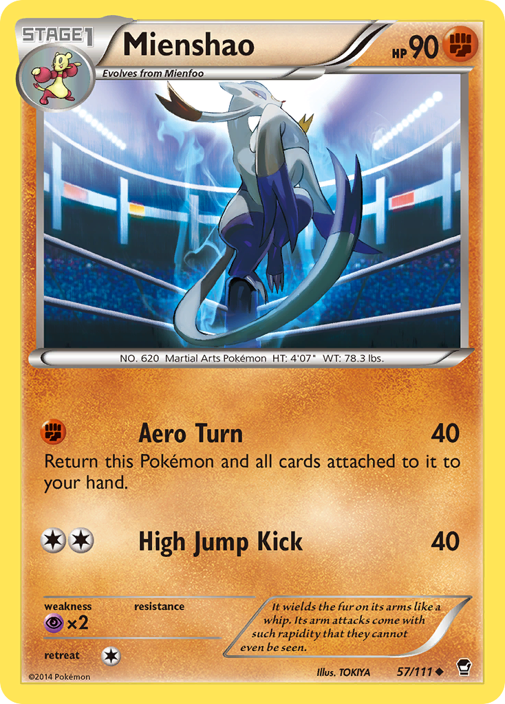 Mienshao (57/111) - Furious Fists Pokémon Card