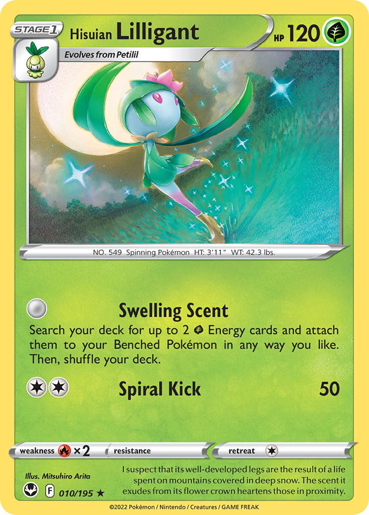 Hisuian Lilligant (10/195) - Silver Tempest Pokémon Card