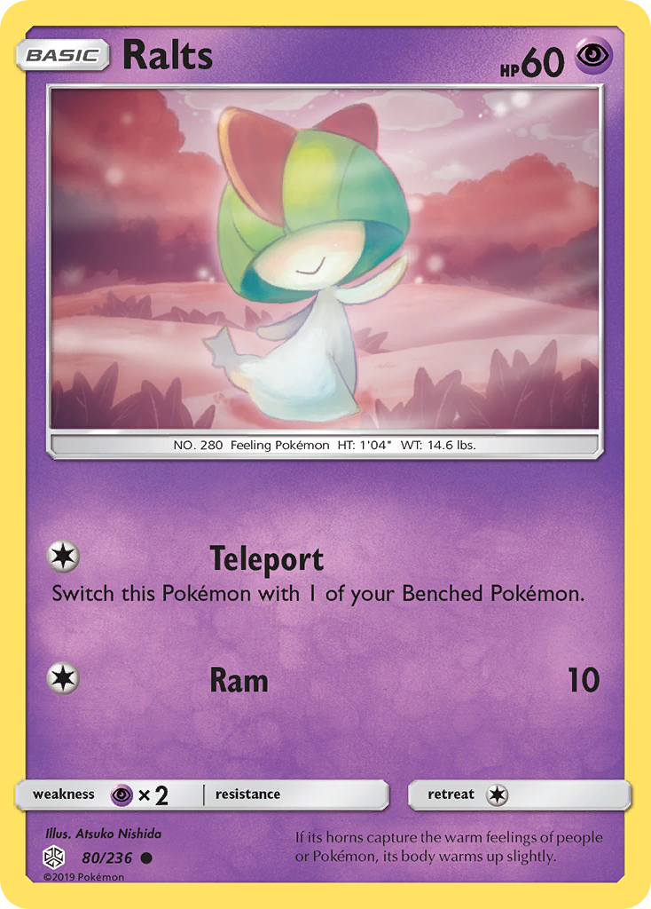 Ralts (80/236) - Cosmic Eclipse Pokémon Card