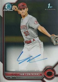 Yan Contreras 2022 Bowman - Chrome Prospect Autographs Baseball #CPA-YC Sports Card