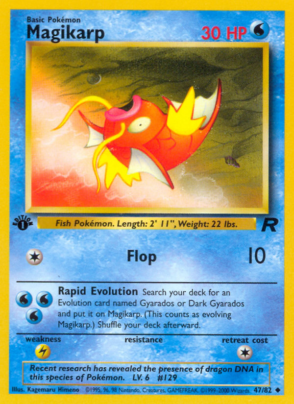 Magikarp (47/82) - Team Rocket (1st Edition) Pokémon Card