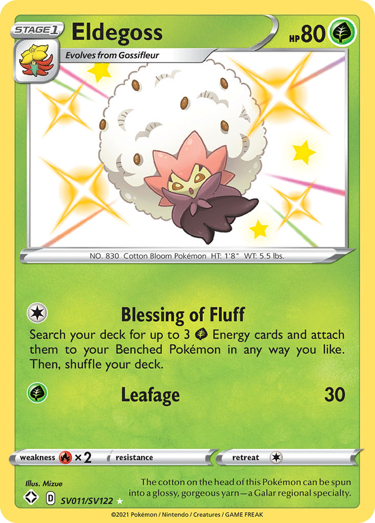 Eldegoss (SV011) - Shining Fates Shiny Vault Pokémon Card