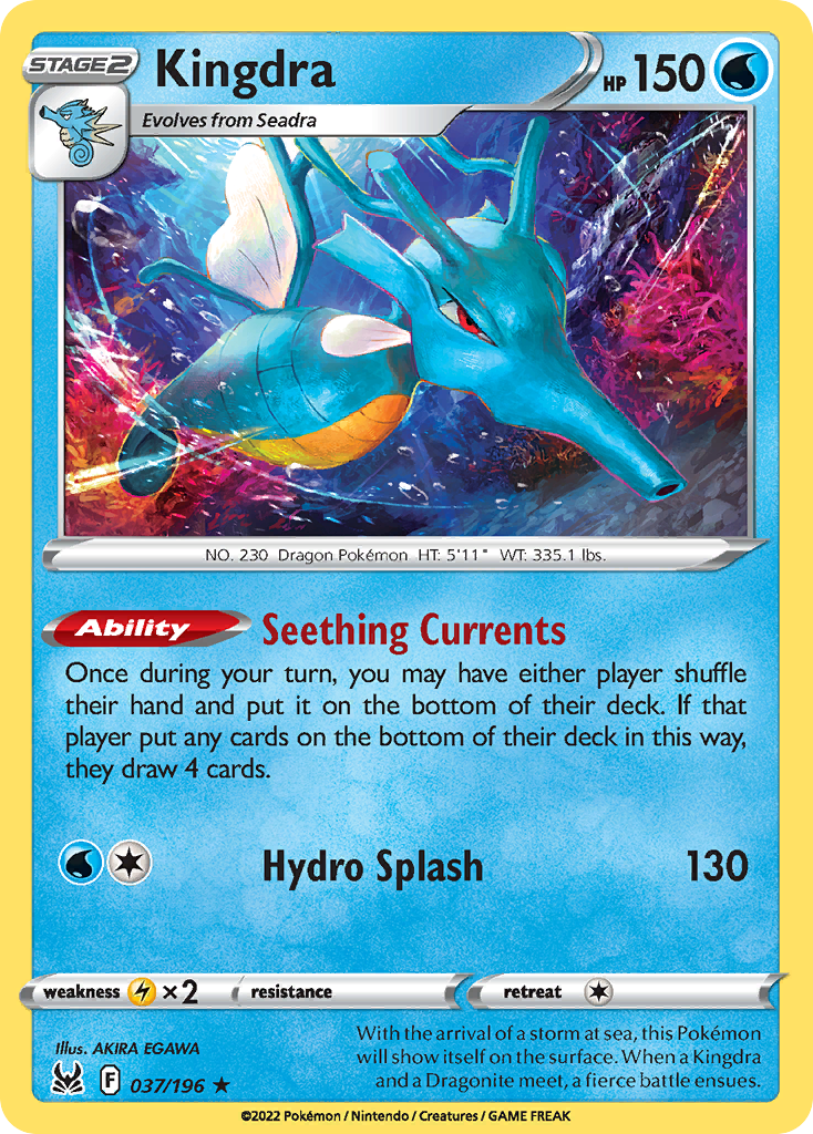 Kingdra (37/196) - Lost Origin Pokémon Card