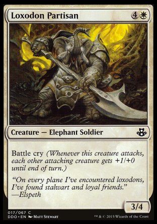 Loxodon Partisan (Elspeth vs. Kiora) Trading Card