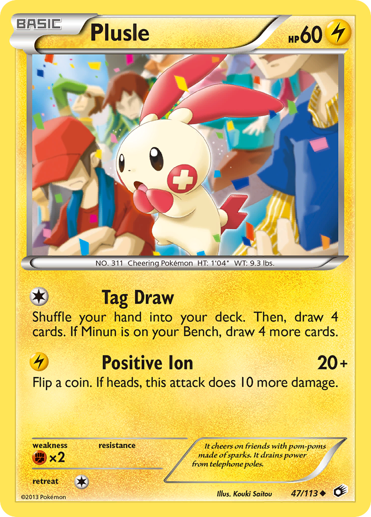 Plusle (47/113) - Legendary Treasures Pokémon Card