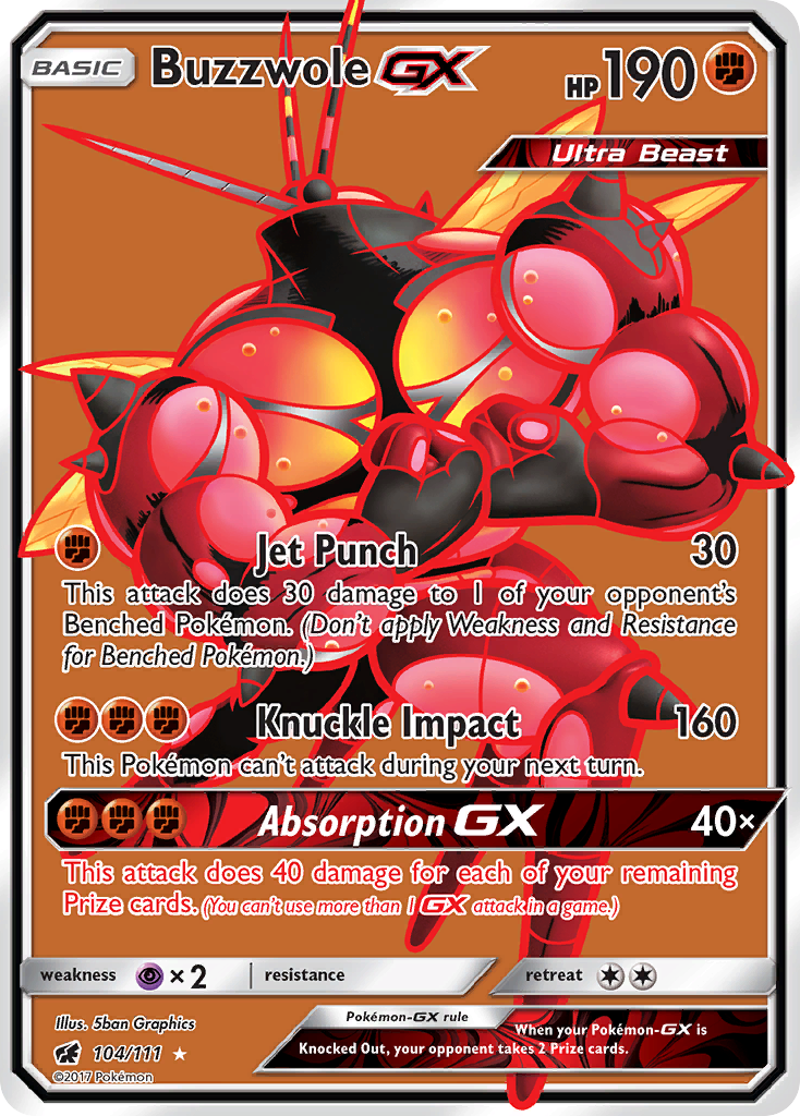 Buzzwole GX (104/111) - Crimson Invasion Pokémon Card