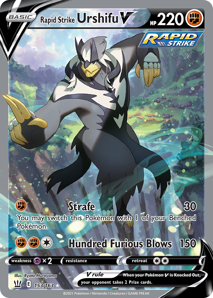 Rapid Strike Urshifu V (153/163) - Battle Styles Pokémon Card