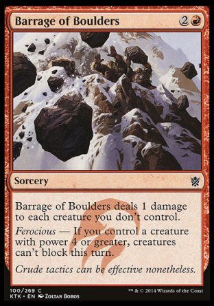 Barrage of Boulders (Khans of Tarkir) Trading Card