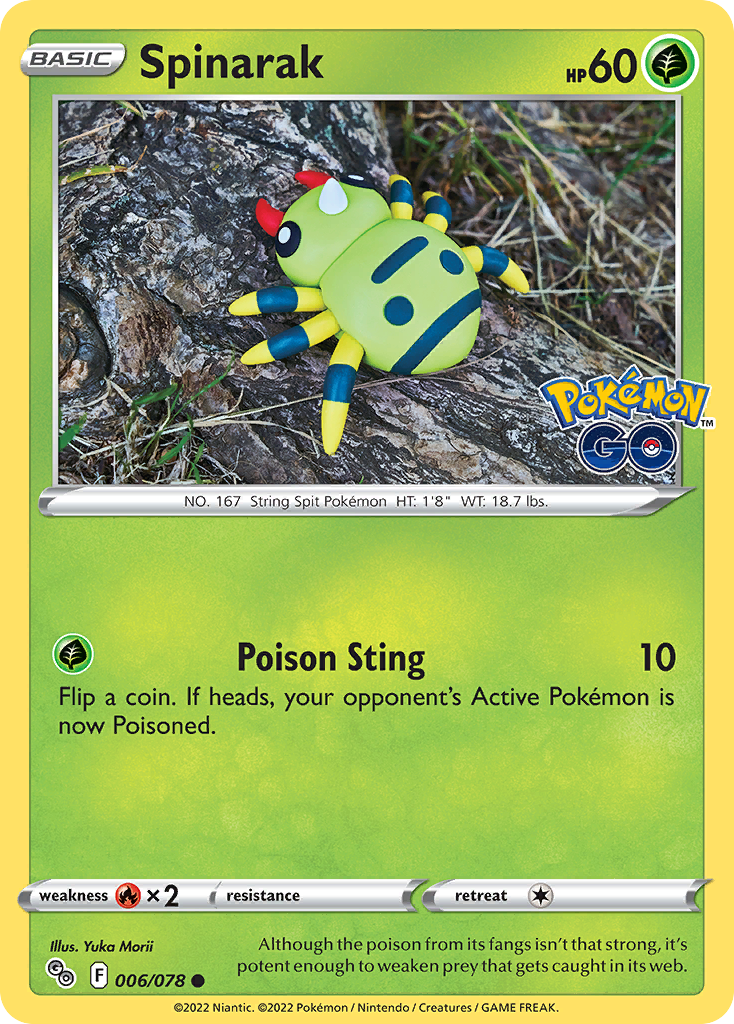 Spinarak (6/78) - Pokémon GO Pokémon Card