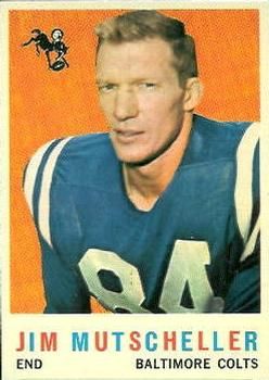 Jim Mutscheller 1959 Topps #89 Sports Card