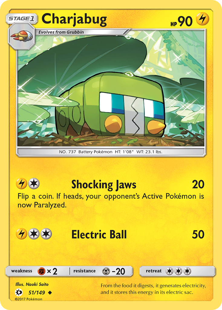 Charjabug (51/149) - Sun & Moon Pokémon Card