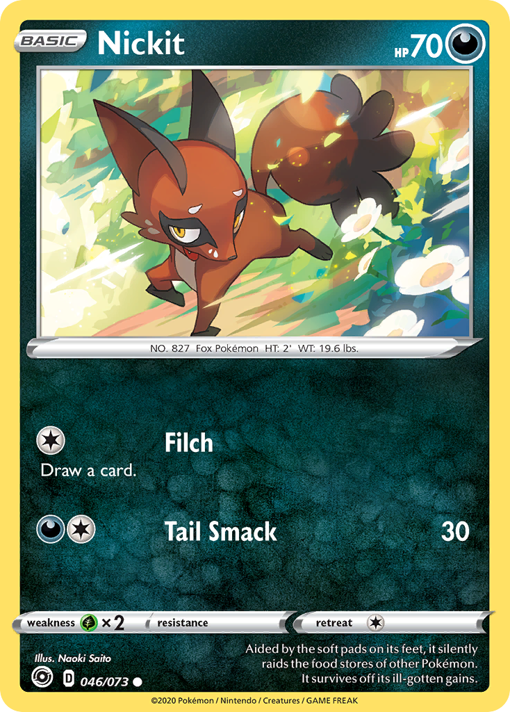 Nickit (46/73) - Champion's Path Pokémon Card